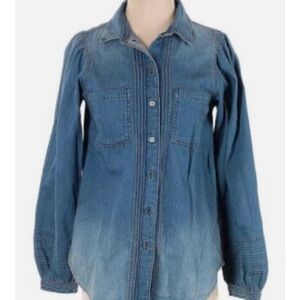 American Eagle Outfitters Classic Blue Button-Down Shirt